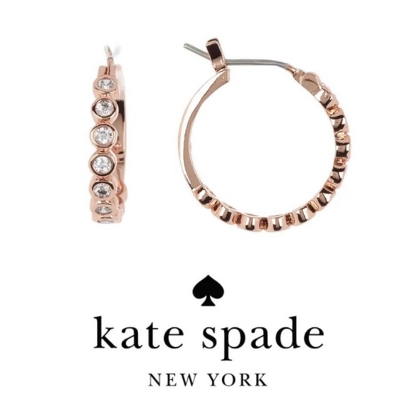 kate spade CZ Huggie Hoop Earrings NWT š